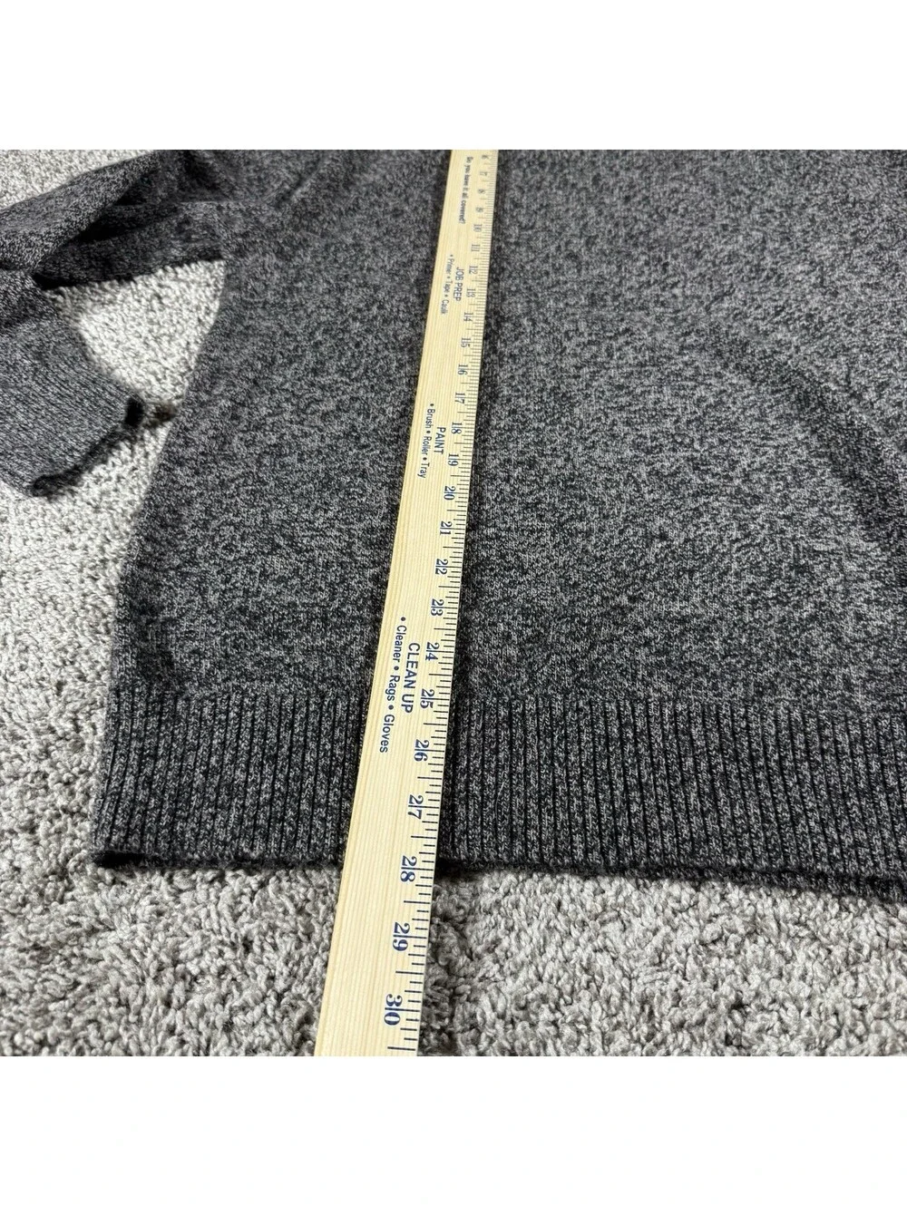 J.Crew Sweater Mens L Gray Solid Premium Lambswool Crewneck Knit Pullover